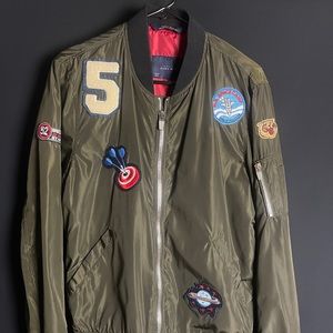 Zara bomber jacket w/ Patches